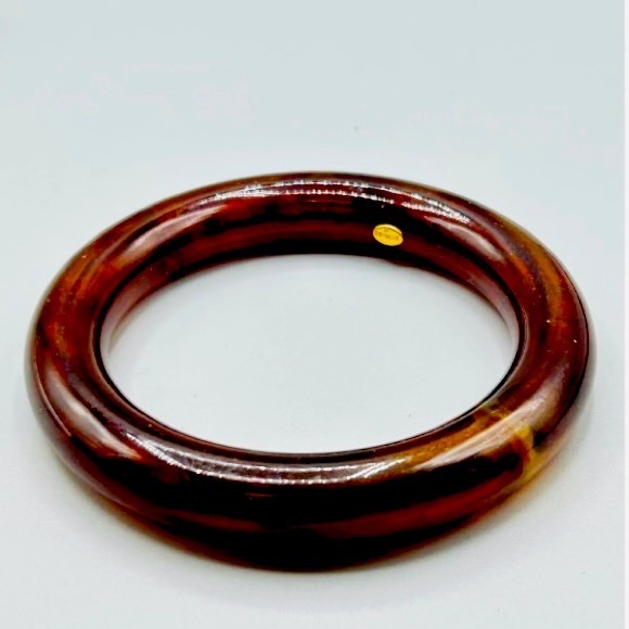 Givenchy Signed Vintage Designer Brown Bangle Bracelet - Picture 1 of 4